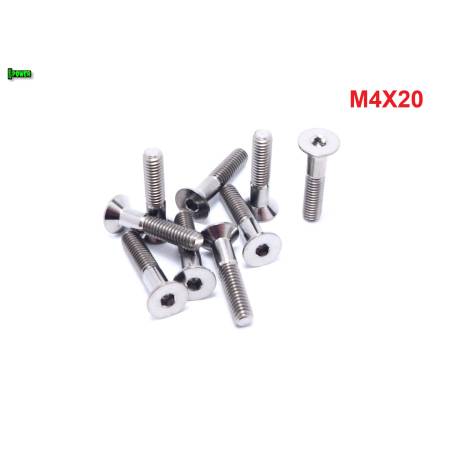 M4x20/12 śruba tytanowa gr5 imbusowa din 7991 tytan gr5 śruby Ti6Al4V